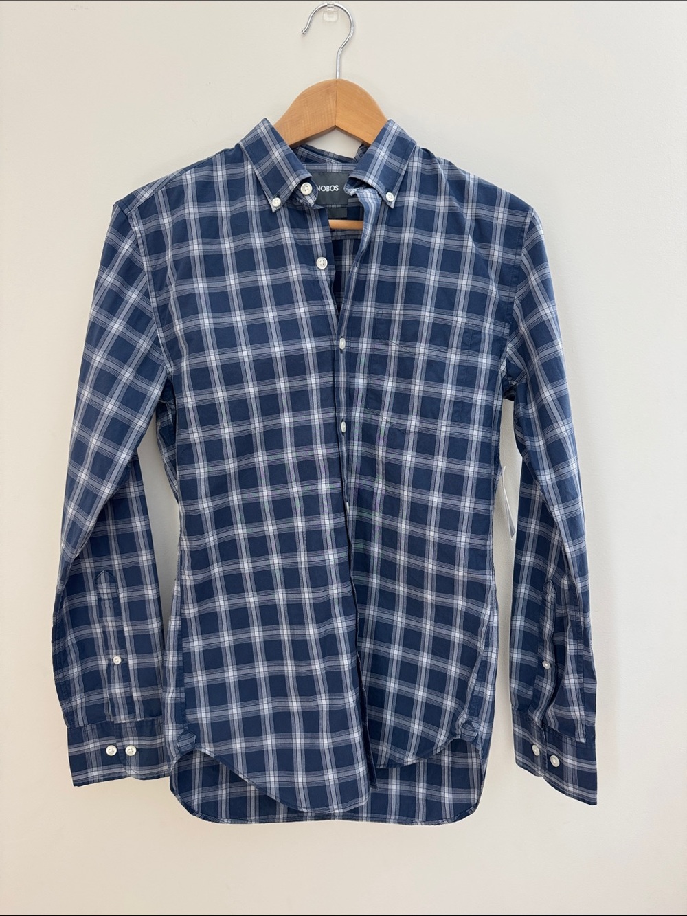 Bonobos Ellis Check Slim Fit Button Down Shirt Men's XS NWT Navy Plaid